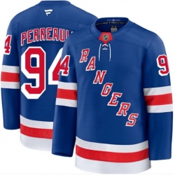 Men New York Rangers  94 Gabe Perreault Royal Home Stitched Hockey Jersey