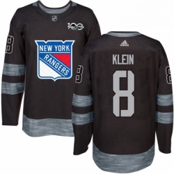 Mens Adidas New York Rangers 8 Kevin Klein Premier Black 1917 2017 100th Anniversary NHL Jersey 