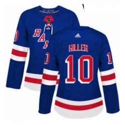 Womens Adidas New York Rangers 10 JT Miller Premier Royal Blue Home NHL Jersey 