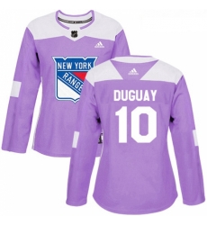 Womens Adidas New York Rangers 10 Ron Duguay Authentic Purple Fights Cancer Practice NHL Jersey Womens Adidas New York Rangers 10 Ron Duguay Authentic Purple Fights Cancer Practice NHL Jersey