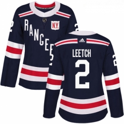 Womens Adidas New York Rangers 2 Brian Leetch Authentic Navy Blue 2018 Winter Classic NHL Jersey 