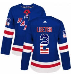 Womens Adidas New York Rangers 2 Brian Leetch Authentic Royal Blue USA Flag Fashion NHL Jersey Womens Adidas New York Rangers 2 Brian Leetch Authentic Royal Blue USA Flag Fashion NHL Jersey