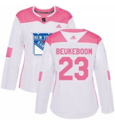 Womens Adidas New York Rangers 23 Jeff Beukeboom Authentic WhitePink Fashion NHL Jersey Womens Adidas New York Rangers 23 Jeff Beukeboom Authentic WhitePink Fashion NHL Jersey