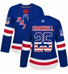 Womens Adidas New York Rangers 25 Adam Cracknell Authentic Royal Blue USA Flag Fashion NHL Jersey Womens Adidas New York Rangers 25 Adam Cracknell Authentic Royal Blue USA Flag Fashion NHL Jersey