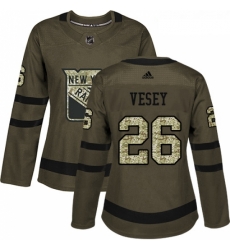 Womens Adidas New York Rangers 26 Jimmy Vesey Authentic Green Salute to Service NHL Jersey Womens Adidas New York Rangers 26 Jimmy Vesey Authentic Green Salute to Service NHL Jersey