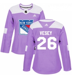 Womens Adidas New York Rangers 26 Jimmy Vesey Authentic Purple Fights Cancer Practice NHL Jersey Womens Adidas New York Rangers 26 Jimmy Vesey Authentic Purple Fights Cancer Practice NHL Jersey