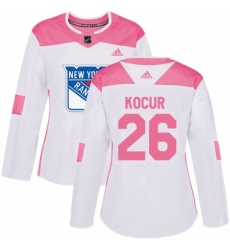 Womens Adidas New York Rangers 26 Joe Kocur Authentic WhitePink Fashion NHL Jersey Womens Adidas New York Rangers 26 Joe Kocur Authentic WhitePink Fashion NHL Jersey