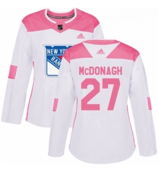 Womens Adidas New York Rangers 27 Ryan McDonagh Authentic WhitePink Fashion NHL Jersey Womens Adidas New York Rangers 27 Ryan McDonagh Authentic WhitePink Fashion NHL Jersey