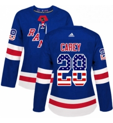 Womens Adidas New York Rangers 28 Paul Carey Authentic Royal Blue USA Flag Fashion NHL Jersey Womens Adidas New York Rangers 28 Paul Carey Authentic Royal Blue USA Flag Fashion NHL Jersey