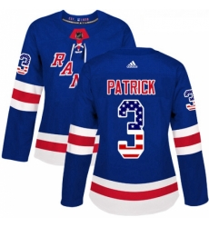 Womens Adidas New York Rangers 3 James Patrick Authentic Royal Blue USA Flag Fashion NHL Jersey Womens Adidas New York Rangers 3 James Patrick Authentic Royal Blue USA Flag Fashion NHL Jersey