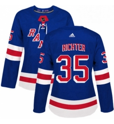 Womens Adidas New York Rangers 35 Mike Richter Authentic Royal Blue Home NHL Jersey Womens Adidas New York Rangers 35 Mike Richter Authentic Royal Blue Home NHL Jersey
