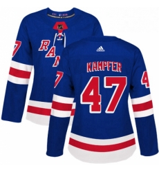 Womens Adidas New York Rangers 47 Steven Kampfer Authentic Royal Blue Home NHL Jersey Womens Adidas New York Rangers 47 Steven Kampfer Authentic Royal Blue Home NHL Jersey