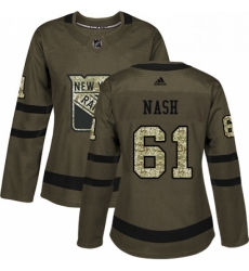Womens Adidas New York Rangers 61 Rick Nash Authentic Green Salute to Service NHL Jersey Womens Adidas New York Rangers 61 Rick Nash Authentic Green Salute to Service NHL Jersey