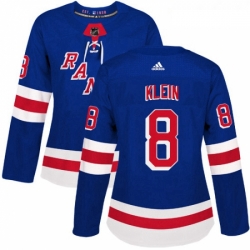 Womens Adidas New York Rangers 8 Kevin Klein Premier Royal Blue Home NHL Jersey 