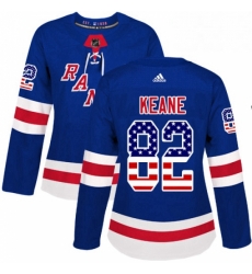 Womens Adidas New York Rangers 82 Joey Keane Authentic Royal Blue USA Flag Fashion NHL Jersey Womens Adidas New York Rangers 82 Joey Keane Authentic Royal Blue USA Flag Fashion NHL Jersey