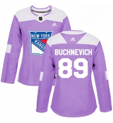 Womens Adidas New York Rangers 89 Pavel Buchnevich Authentic Purple Fights Cancer Practice NHL Jersey Womens Adidas New York Rangers 89 Pavel Buchnevich Authentic Purple Fights Cancer Practice NHL Jersey
