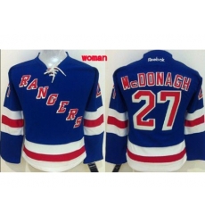 Womens New York Rangers #27 Ryan McDonagh Blue Home Stitched NHL Jersey Womens New York Rangers #27 Ryan McDonagh Blue Home Stitched NHL Jersey