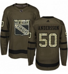 Youth Adidas New York Rangers 50 Lias Andersson Premier Green Salute to Service NHL Jersey Youth Adidas New York Rangers 50 Lias Andersson Premier Green Salute to Service NHL Jersey