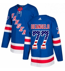 Youth Adidas New York Rangers 77 Anthony DeAngelo Authentic Royal Blue USA Flag Fashion NHL Jersey Youth Adidas New York Rangers 77 Anthony DeAngelo Authentic Royal Blue USA Flag Fashion NHL Jersey