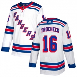 Youth New York Rangers Vincent Trocheck 16 White Adidas Jersey