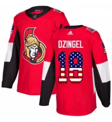 Youth Adidas Ottawa Senators 18 Ryan Dzingel Authentic Red USA Flag Fashion NHL Jersey Youth Adidas Ottawa Senators 18 Ryan Dzingel Authentic Red USA Flag Fashion NHL Jersey
