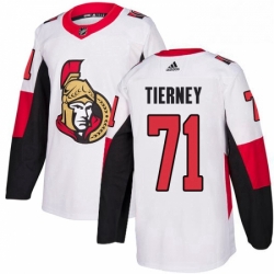 Youth Adidas Ottawa Senators 71 Chris Tierney Authentic White Away NHL Jersey 
