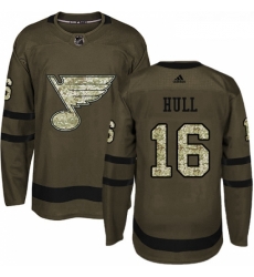Youth Adidas St Louis Blues 16 Brett Hull Authentic Green Salute to Service NHL Jersey Youth Adidas St Louis Blues 16 Brett Hull Authentic Green Salute to Service NHL Jersey