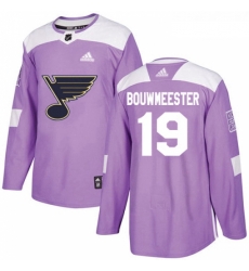Youth Adidas St Louis Blues 19 Jay Bouwmeester Authentic Purple Fights Cancer Practice NHL Jersey Youth Adidas St Louis Blues 19 Jay Bouwmeester Authentic Purple Fights Cancer Practice NHL Jersey