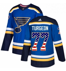 Youth Adidas St Louis Blues 77 Pierre Turgeon Authentic Blue USA Flag Fashion NHL Jersey Youth Adidas St Louis Blues 77 Pierre Turgeon Authentic Blue USA Flag Fashion NHL Jersey