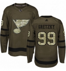Youth Adidas St Louis Blues 99 Wayne Gretzky Premier Green Salute to Service NHL Jersey Youth Adidas St Louis Blues 99 Wayne Gretzky Premier Green Salute to Service NHL Jersey