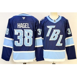 Men Tampa Bay Lightning  38 Brandon Hagel Blue 2026 Stadium Series Stitched Jersey