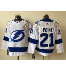 Mens Adidas Tampa Bay Lightning 21 Brayden Point Premier White Home NHL Jersey