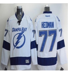 Tampa Bay Lightning #77 Victor Hedman White Stitched NHL Jersey