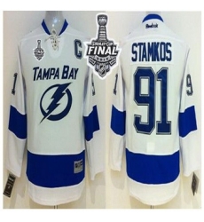 Tampa Bay Lightning #91 Steven Stamkos White 2015 Stanley Cup Stitched Youth NHL Jersey Tampa Bay Lightning #91 Steven Stamkos White 2015 Stanley Cup Stitched Youth NHL Jersey