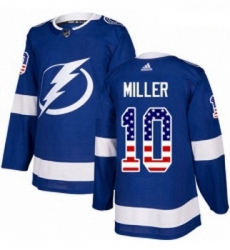 Youth Adidas Tampa Bay Lightning 10 JT Miller Authentic Blue USA Flag Fashion NHL Jersey Youth Adidas Tampa Bay Lightning 10 JT Miller Authentic Blue USA Flag Fashion NHL Jersey