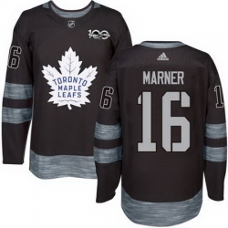 Maple Leafs #16 Mitchell Marner Black 1917 2017 100th Anniversary Stitched NHL Jersey