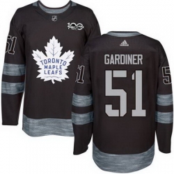 Maple Leafs #51 Jake Gardiner Black 1917 2017 100th Anniversary Stitched NHL Jersey