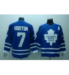 Maple Leafs #7 Tim Horton Stitched Blue CCM Throwback NHL Jersey