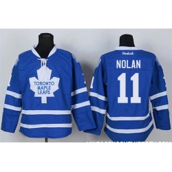 Men Toronto Maple Leafs 11 Owen Nolan Reebok Blue Stitched NHL Jersey