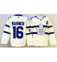 Men Toronto Maple Leafs 16 Mitchell Marner White With A Patch Stadium Series Stitched Jersey Men Toronto Maple Leafs 16 Mitchell Marner White With A Patch Stadium Series Stitched Jersey