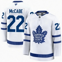 Men Toronto Maple Leafs  22 Jake McCabe Fanatics Away White Premium Jersey