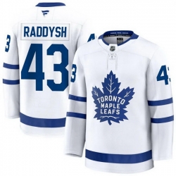 Men Toronto Maple Leafs  43 Darren Raddysh Fanatics Away White Premium Jersey