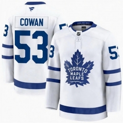 Men Toronto Maple Leafs  53 Easton Cowan Fanatics Away White Premium Jersey