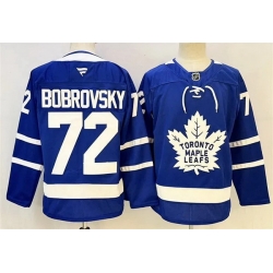 Men Toronto Maple Leafs  72 Sergei Bobrovsky Fanatics Home Blue Premium Jersey