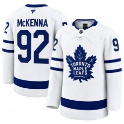 Men Toronto Maple Leafs #92 Gavin McKENNA Fanatics Away White Premium Stitched Hockey Jersey