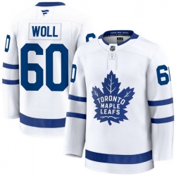 Men Toronto Maple Leafs Joseph Woll 60 Fanatics Away White Premium Stitched Hockey Jersey