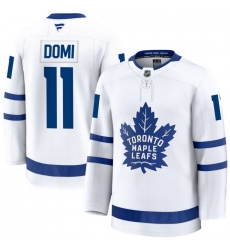 Men Toronto Maple Leafs Max Domi 11 Fanatics Away White Premium Stitched Hockey Jersey