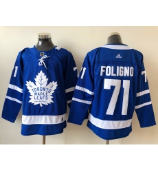 Men Toronto Maple Leafs Nick Foligno 71 Blue Alternate NHL Jersey