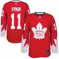 Mens Adidas Toronto Maple Leafs 11 Zach Hyman Premier Red Alternate NHL Jersey 