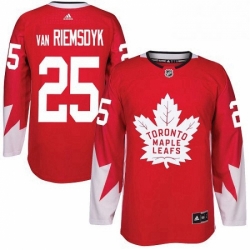 Mens Adidas Toronto Maple Leafs 25 James Van Riemsdyk Premier Red Alternate NHL Jersey 